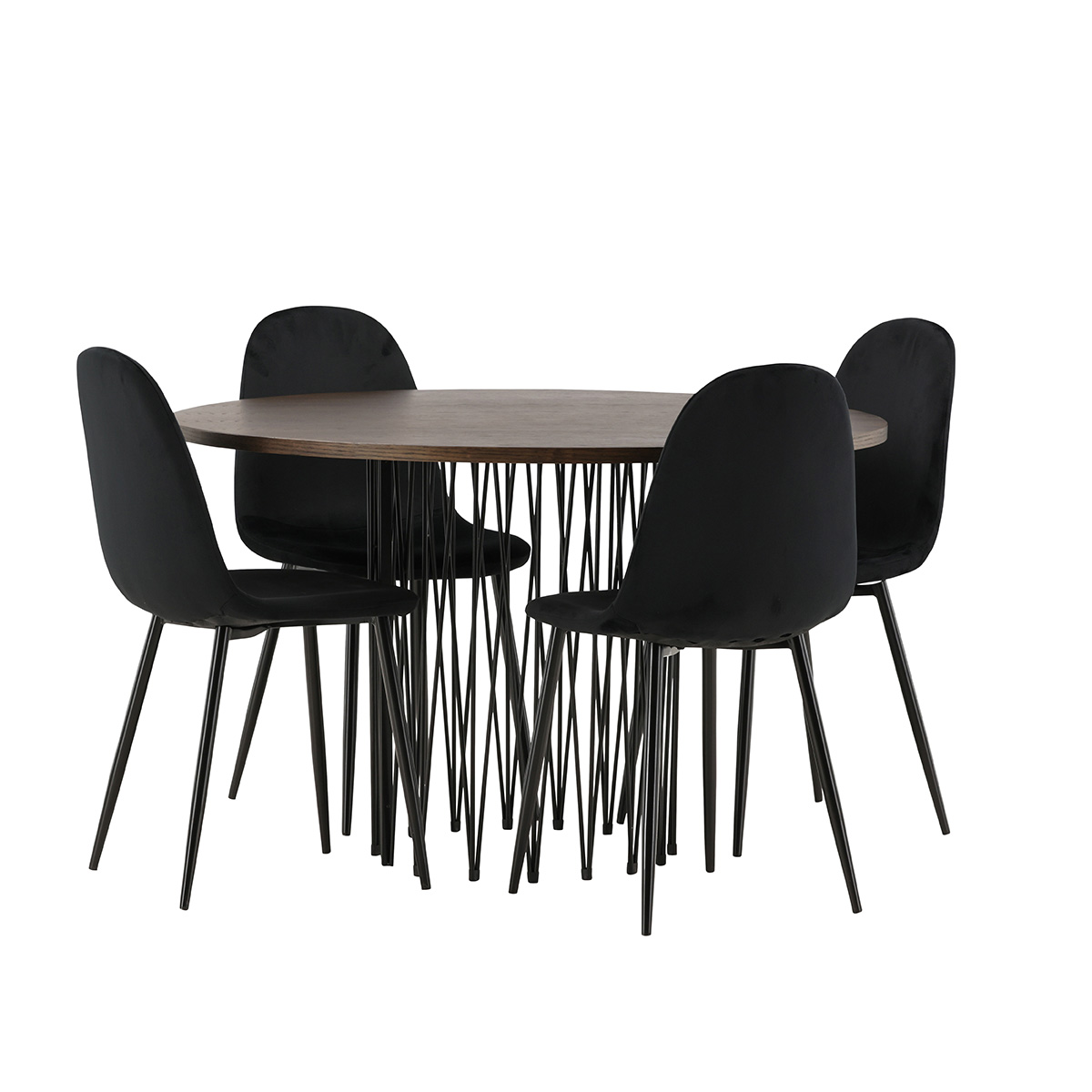Matgrupp Venture Home Stone med 4 Polar Stolar Sammet