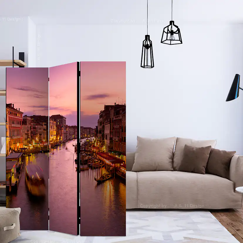 Rumsavdelare Skärmvägg Arkiio City Of Lovers Venice By Night 135x172 cm