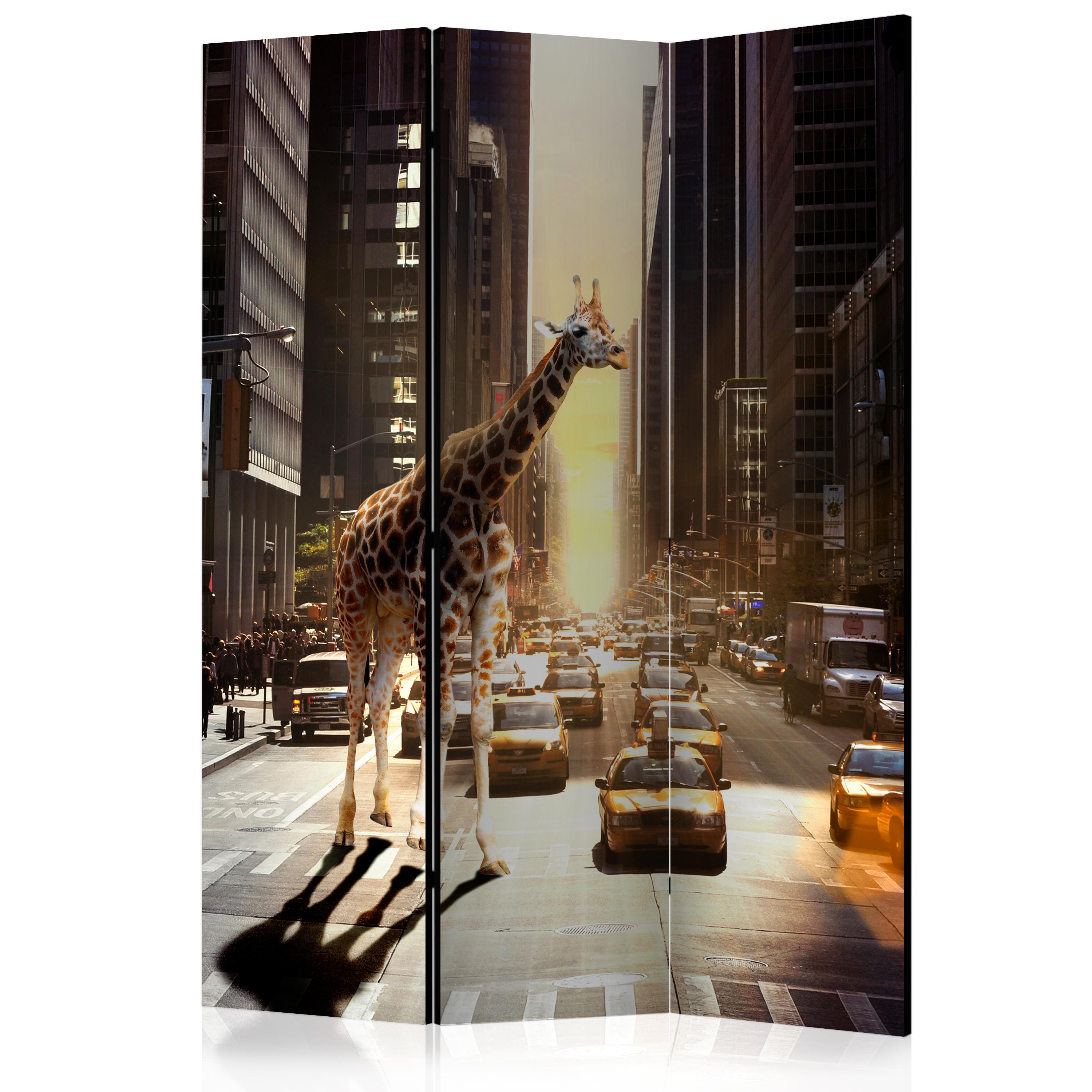 Rumsavdelare Skärmvägg Arkiio Giraffe In The Big City 135x172 cm
