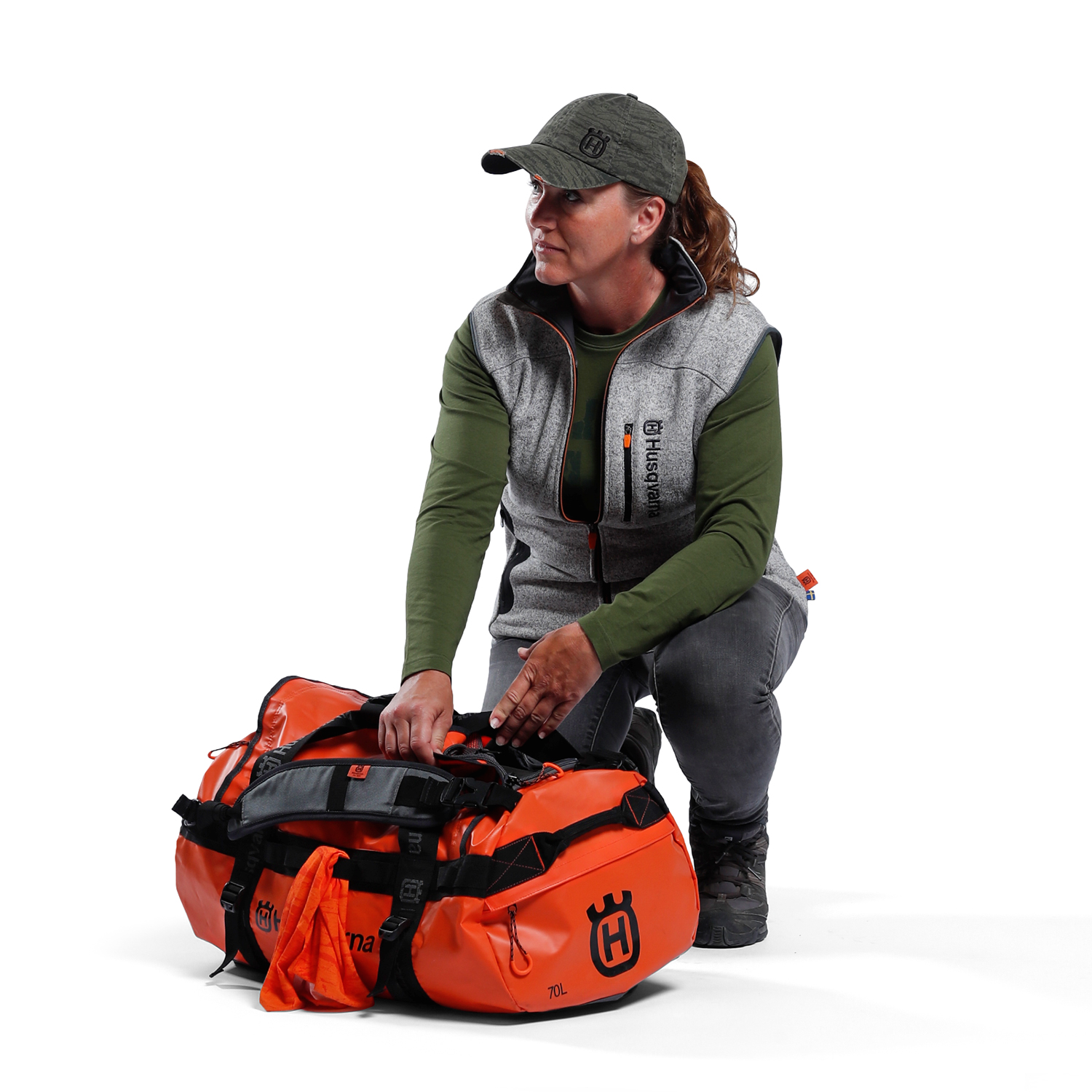 Keps Husqvarna Skogsmönstrad Kamouflage