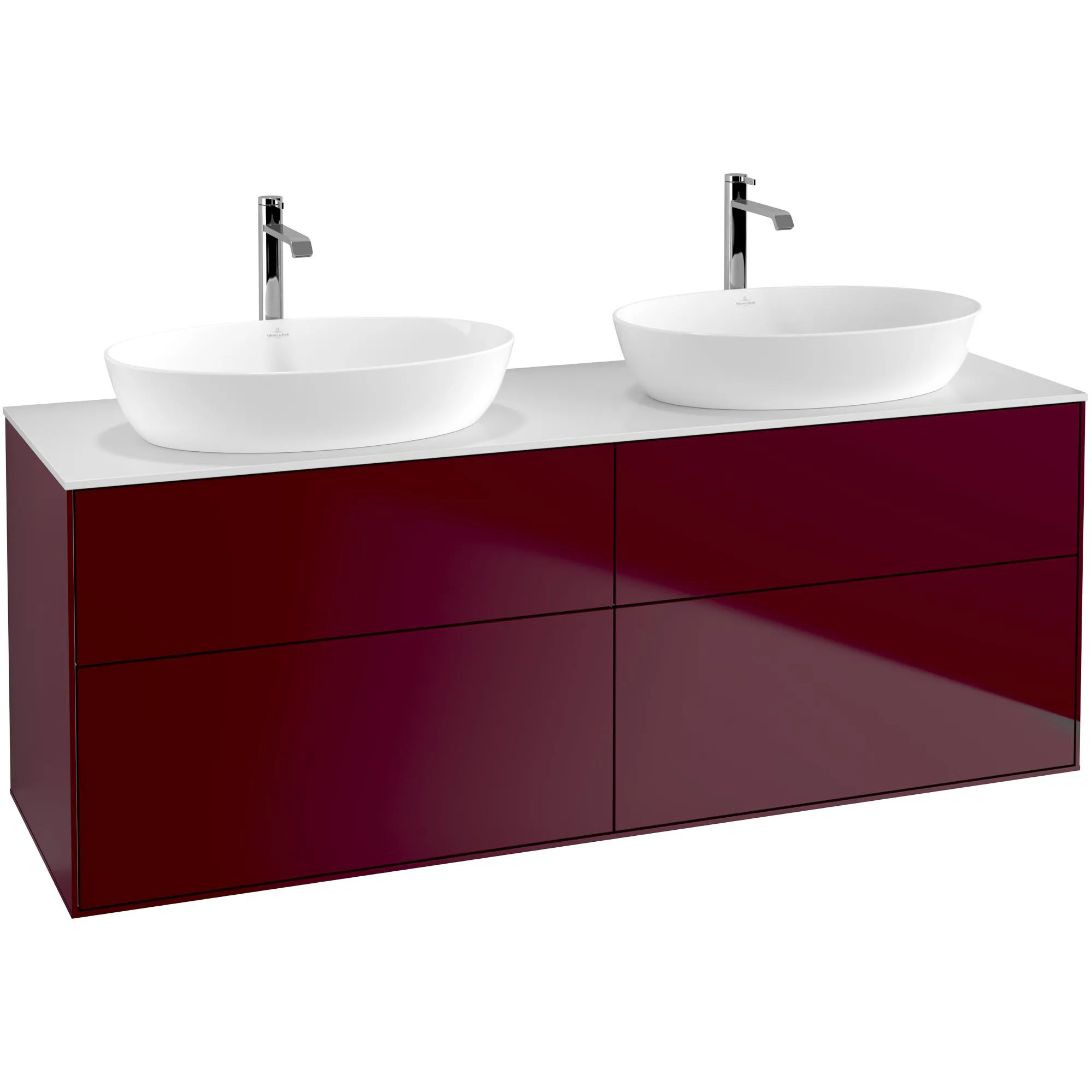 Tvättställsskåp Villeroy & Boch Finion med 4 Lådor och Bänkskiva för Två Fristående Tvättställ från Artis & Collaro