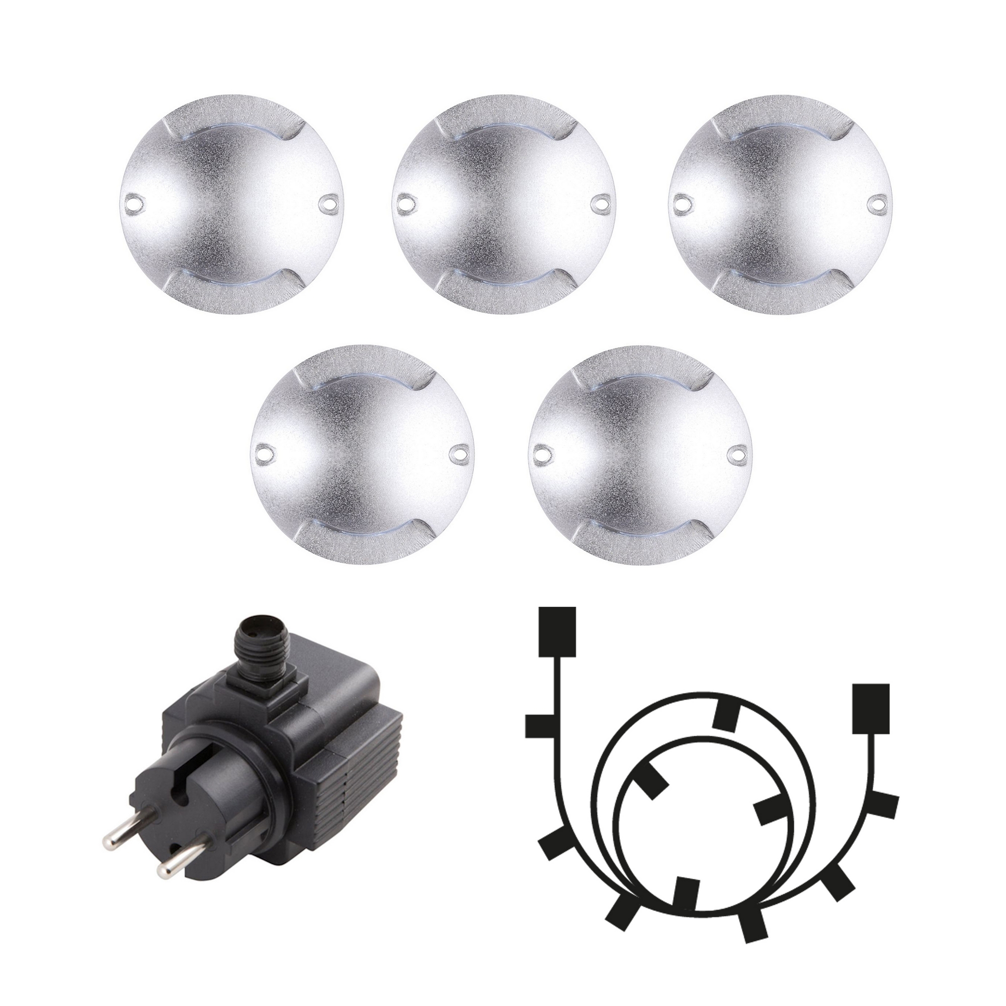 Decklight LightsOn Zenit Duo 5-pack, Silver