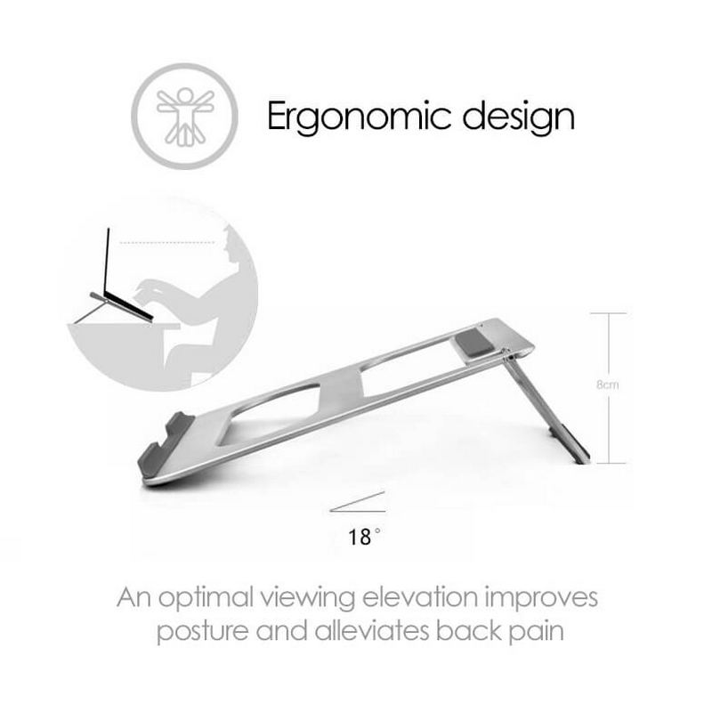 Laptopställ Desire2 Portabelt Silver