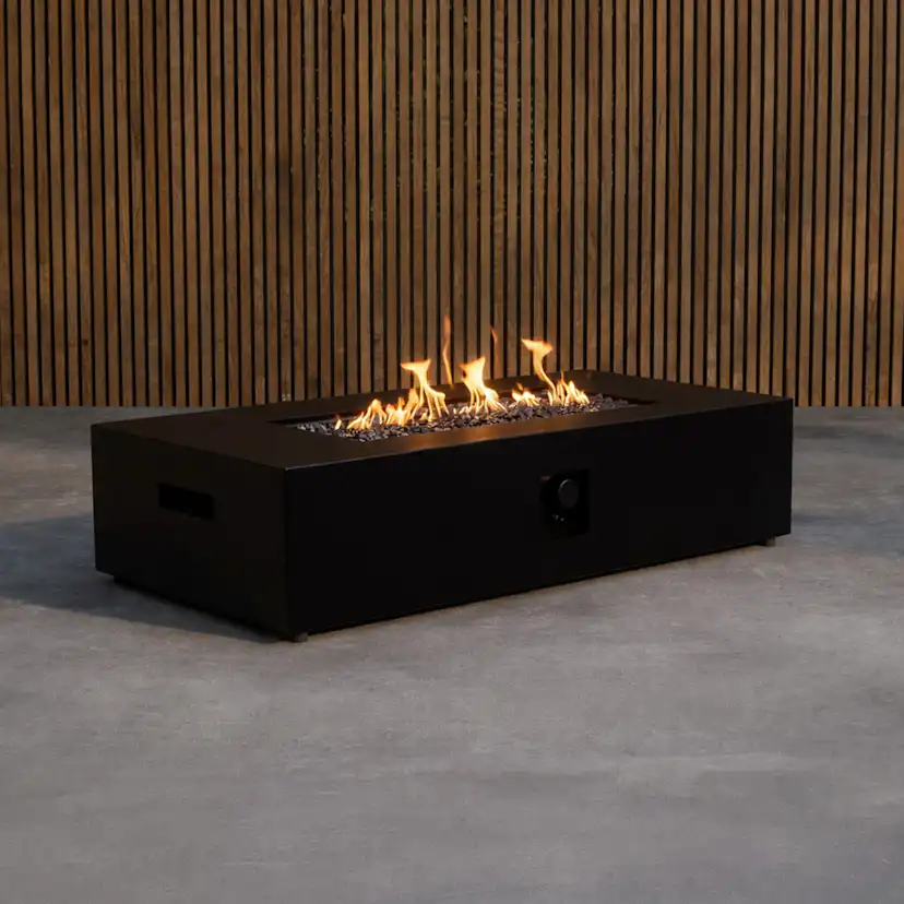 Kea Fire Pit Rectangular 137x69x31 cm - Black Black