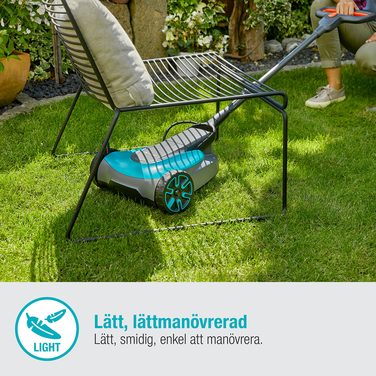 Gräsklippare Gardena HandyMower 22/18V P4A Komplett (2,5Ah batteri + standardladdare)