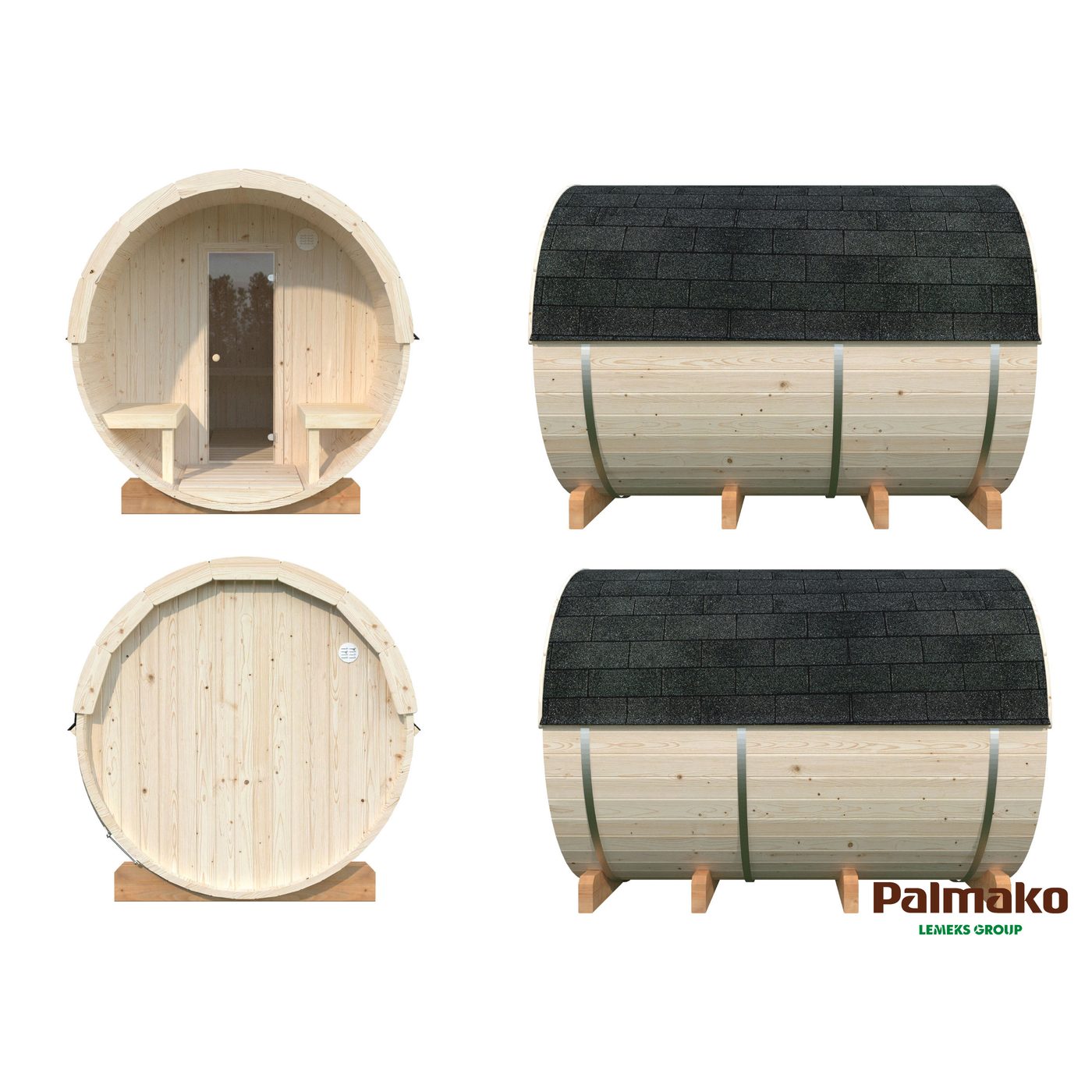 Bastutunna Palmako Anita 6,4 m² Byggsats i Trä