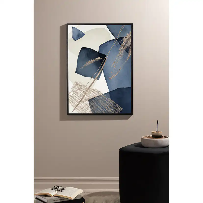 Posters Venture Home Blue Swirl Beige