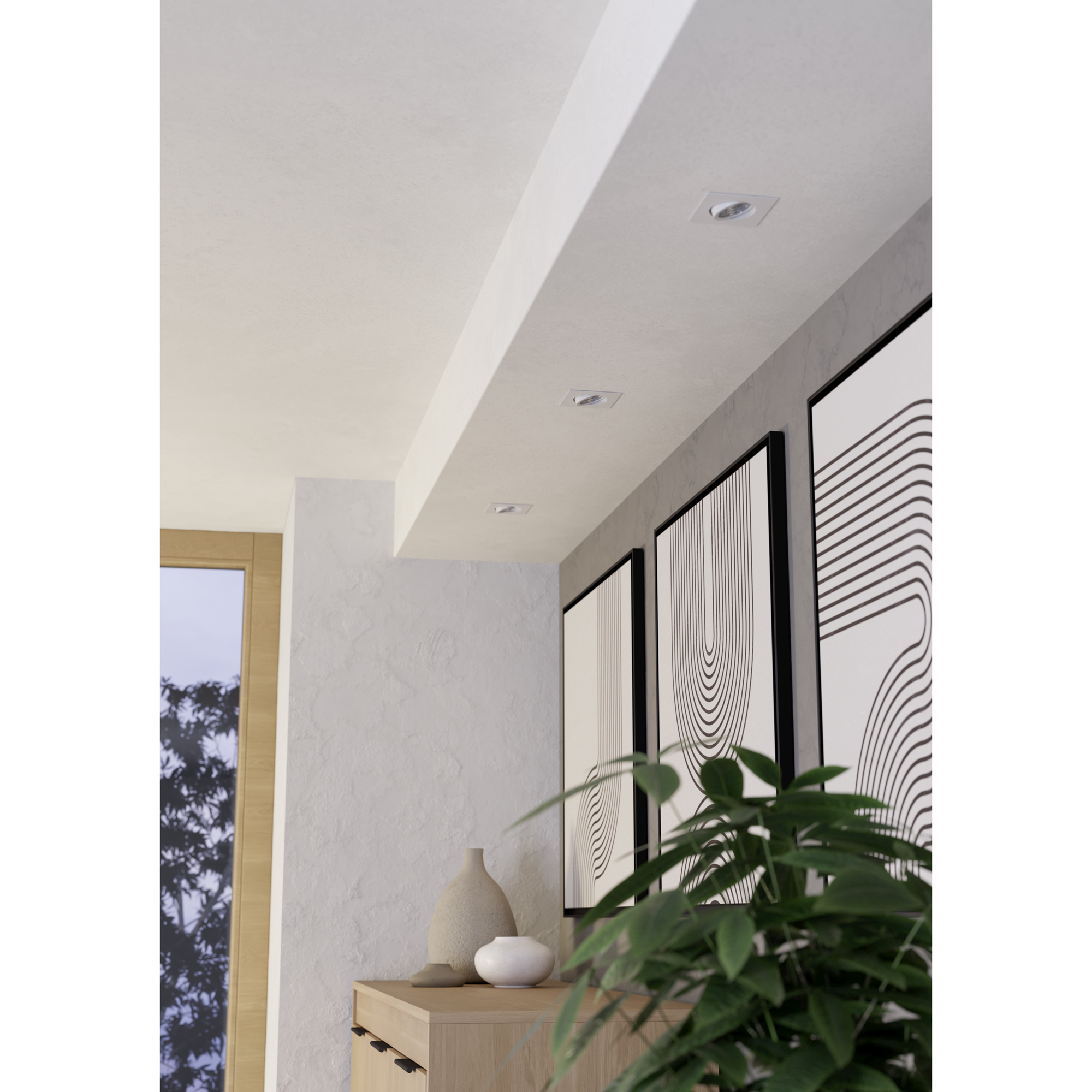 Infälld Lampa Eglo Saliceto Vit 88x88 mm 4000K