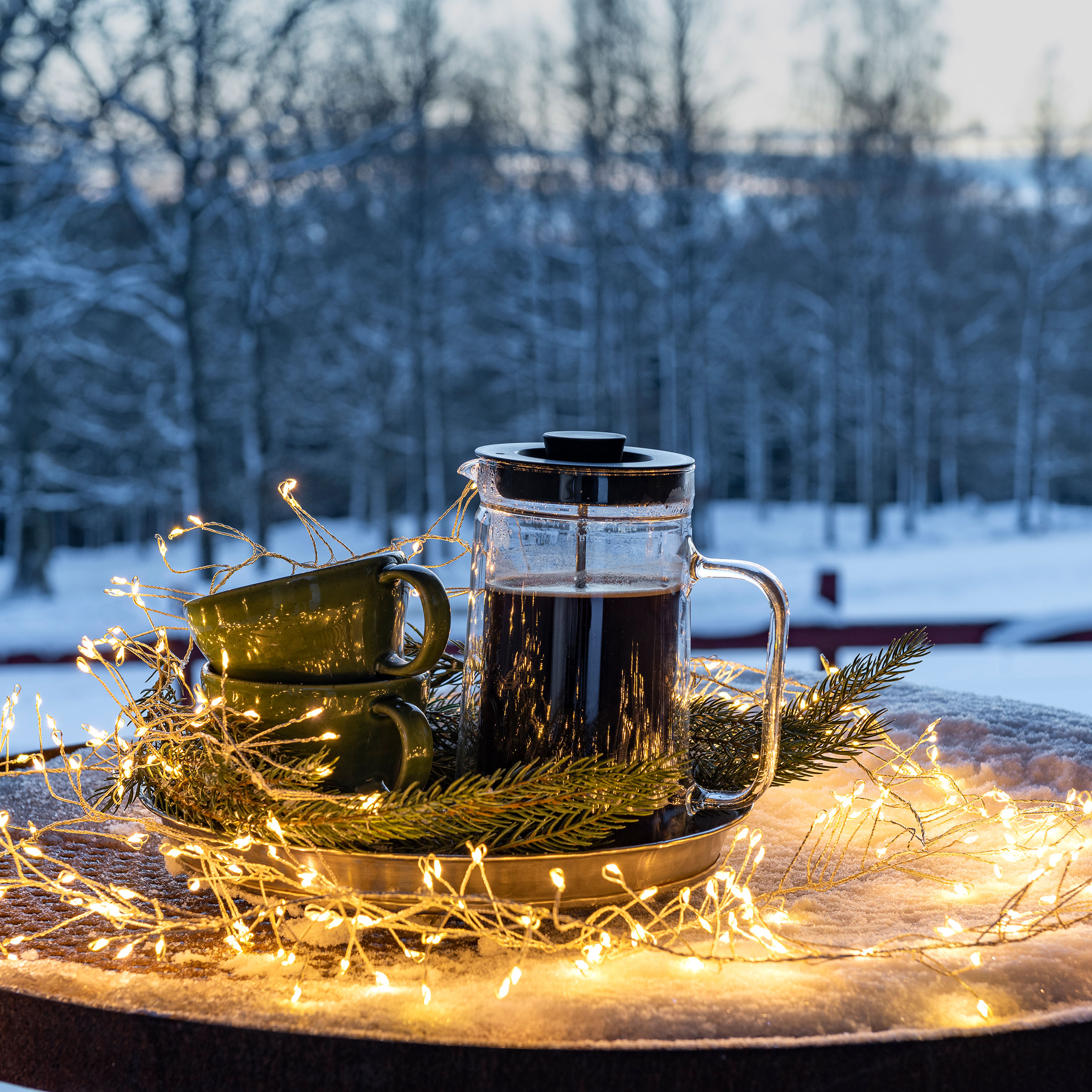 Ljusslinga Gnosjö Konstsmide Cluster Amber Micro-LED 3,6 m