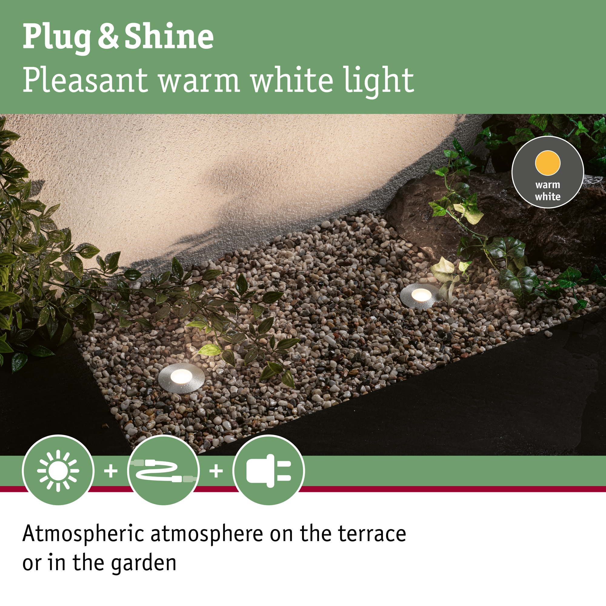 LED Infälld Markbelysning Paulmann Plug & Shine Floor Mini Spot IP67 24V
