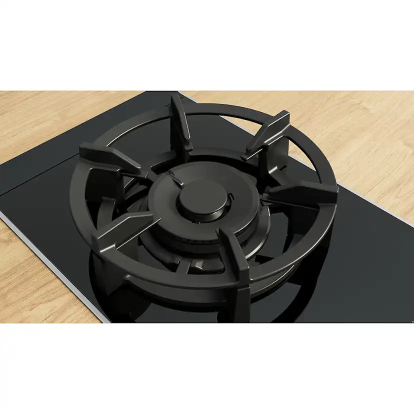 Gashäll Bosch Serie 8 PRA3A6I10 Svart Glaskeramik 30cm med Flameselect och Diskmaskinssäkra Stöd