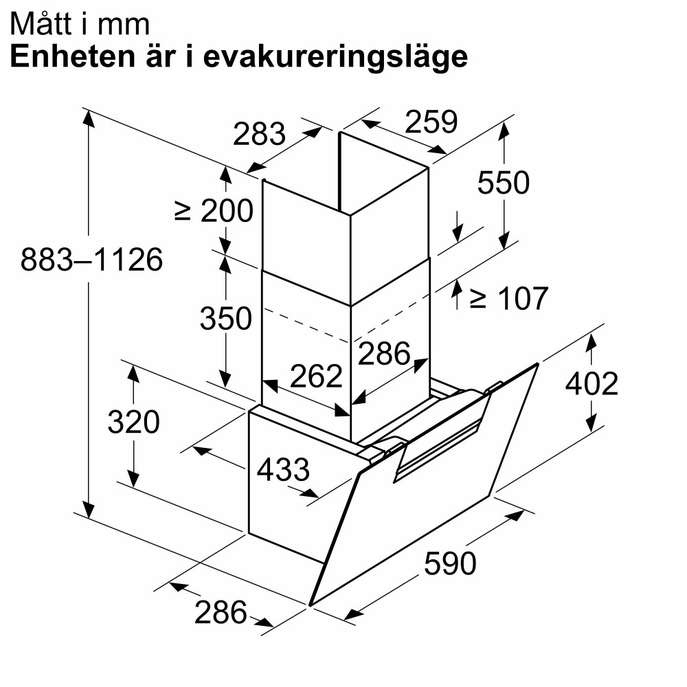Köksfläkt Bosch DWK67FN60 Serie 4 Vägghängd 60 cm Svart med WiFi