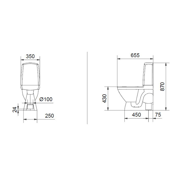 Toalettstol Svedbergs 9085