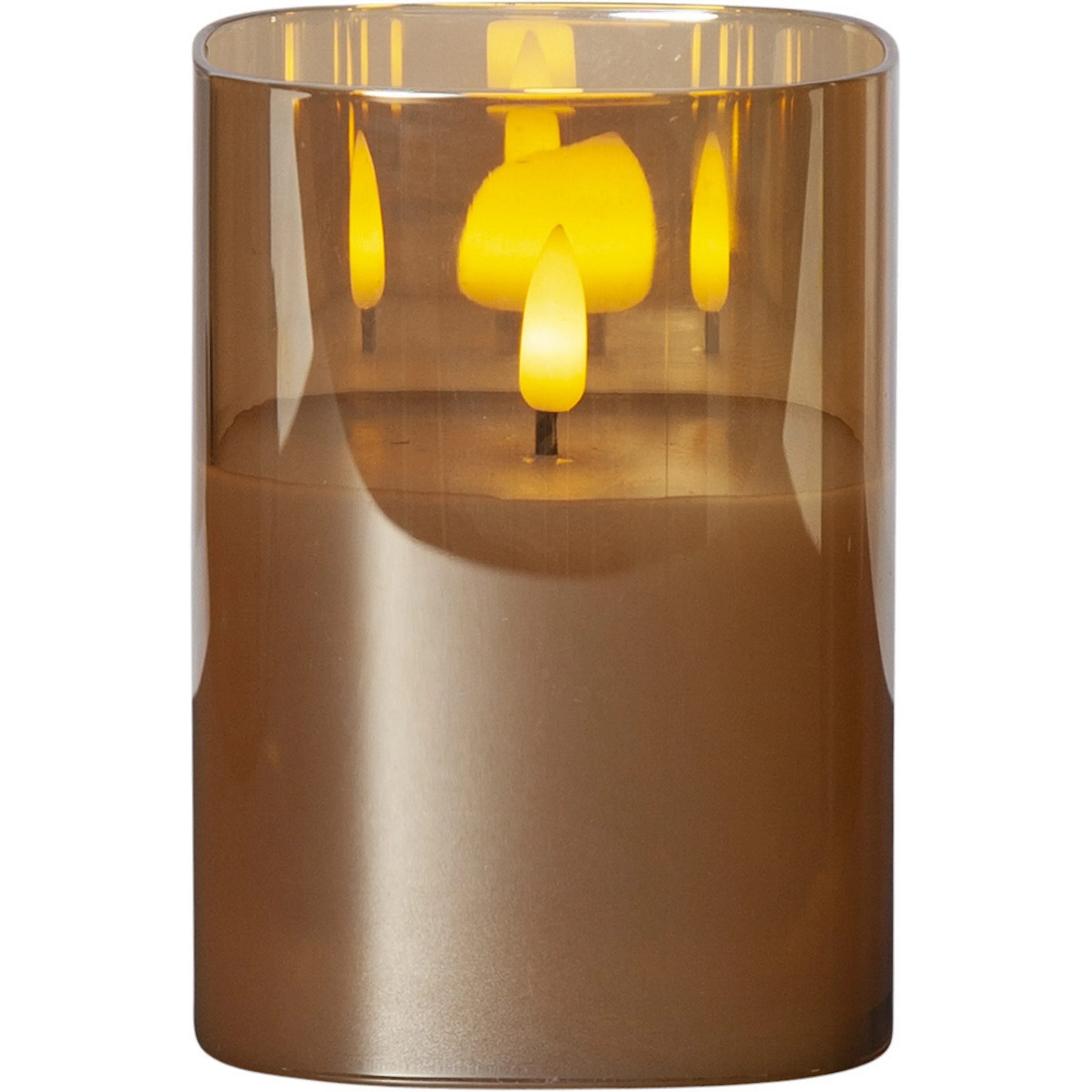 LED Blockljus Flamme Amber