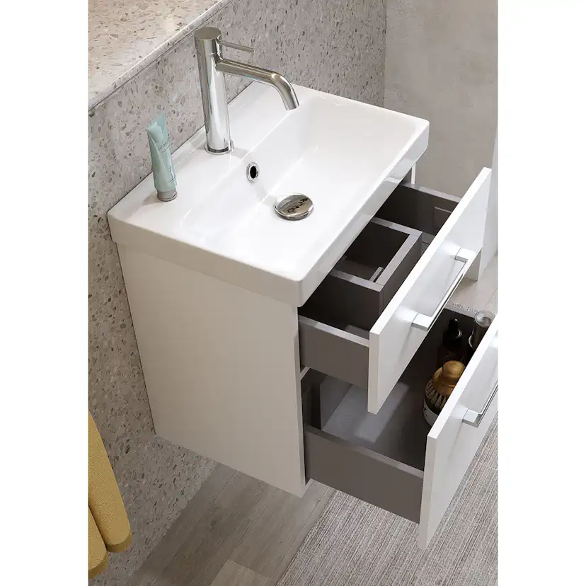 TVÄTTSTÄLLSSKÅP FIX TREND VIT MATT MED TVÄTTSTÄLL 420 Färg: Vit, Bredd: 420mm