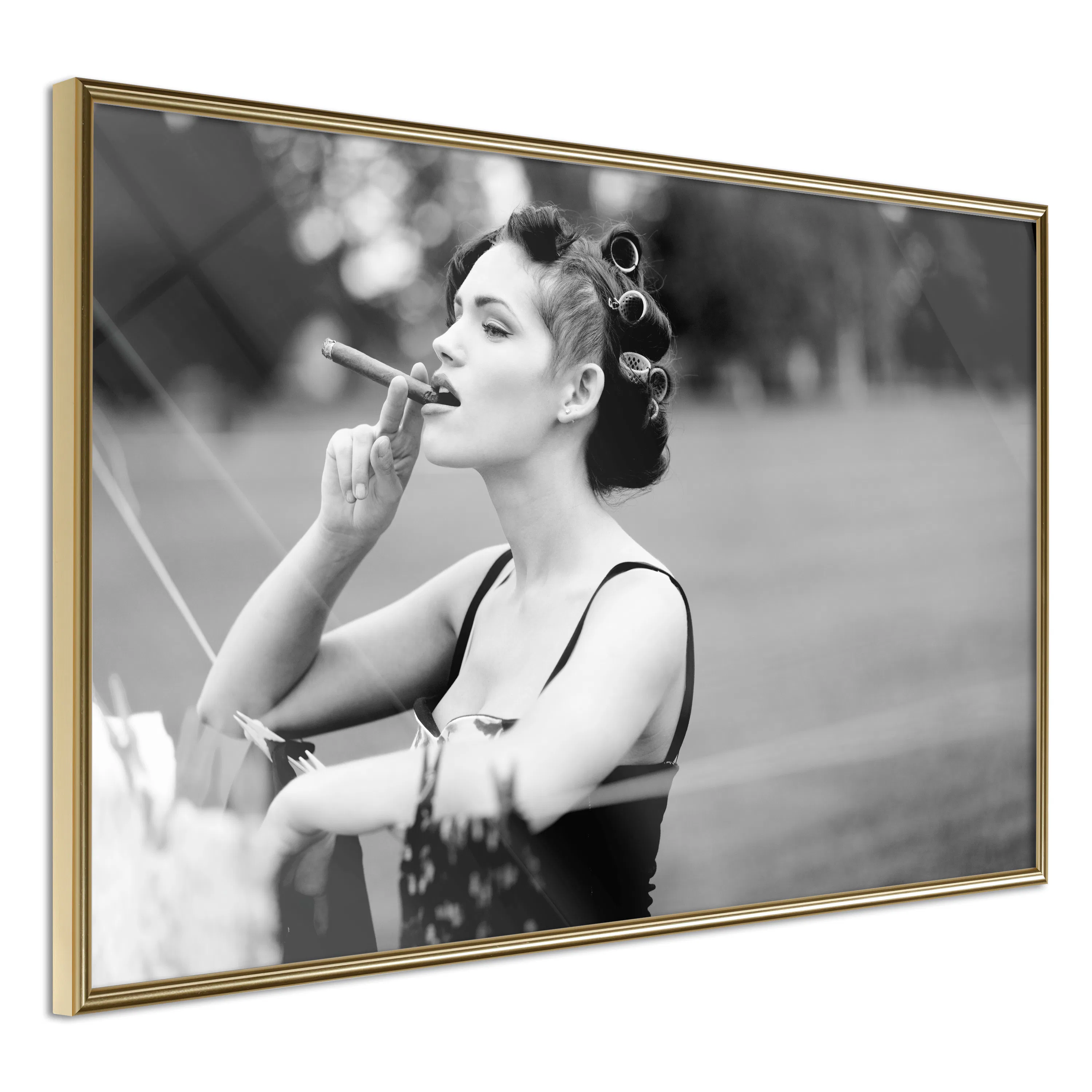 Poster Artgeist Affisch Woman with Cigar