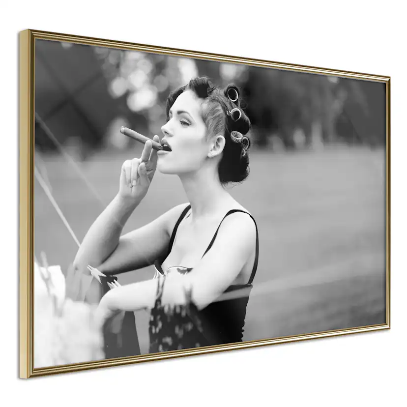 Poster Artgeist Affisch Woman with Cigar