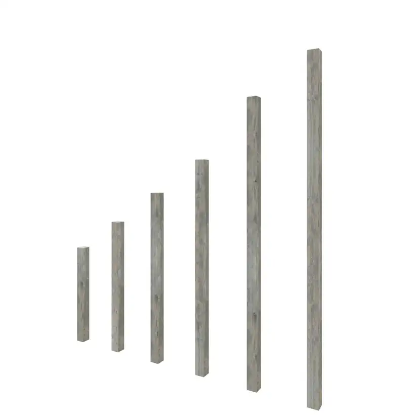 Glued laminated post Grå tryckimpregnerad , 160 cm