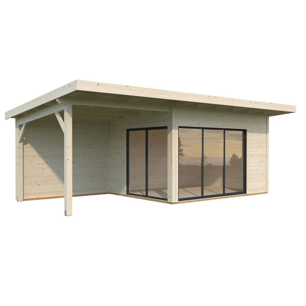 Andrea 11,2+7,9 m2 Slide NO Obehandlad med Slide 1-lagers glas