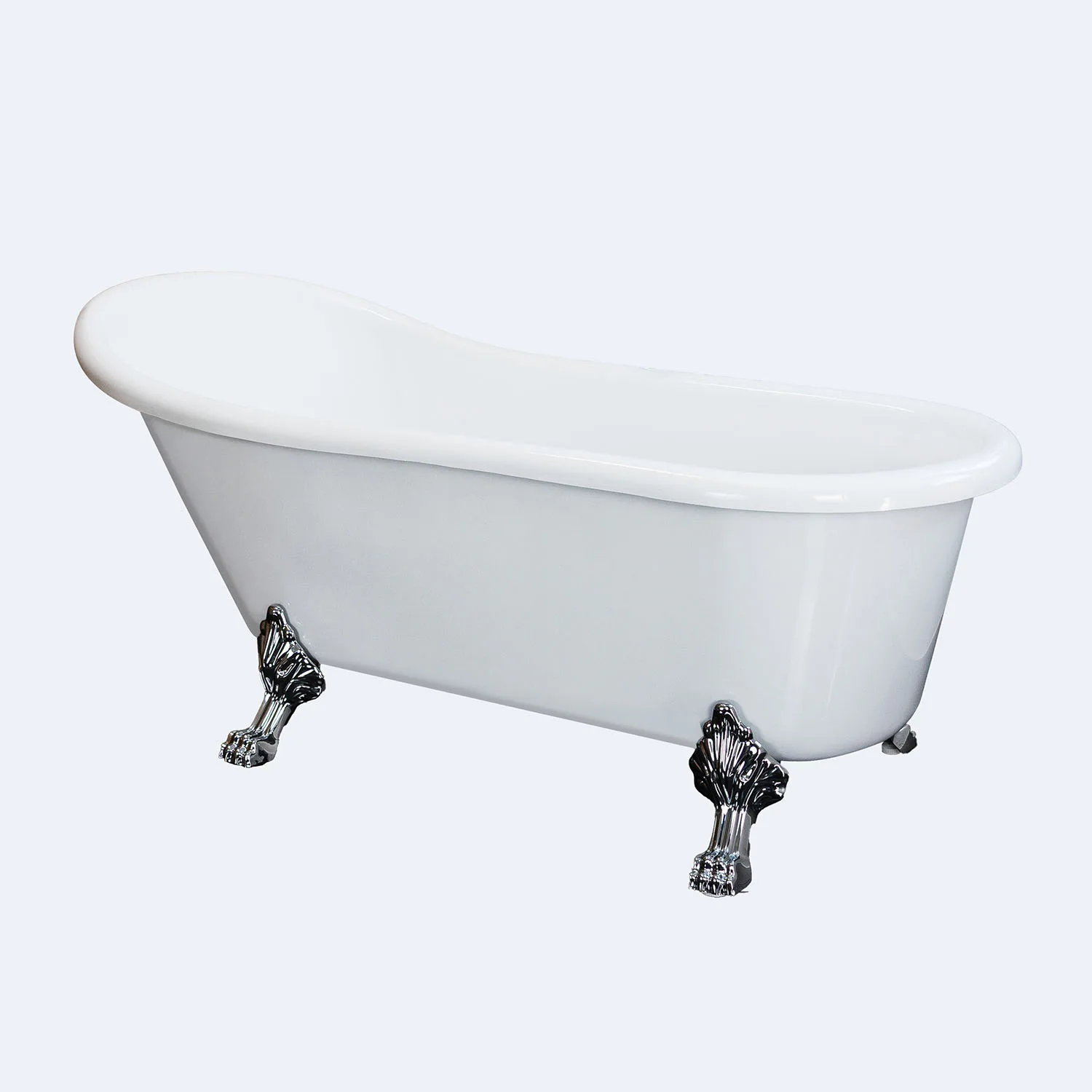 Badkar 170cm Vit Tassar Krom - The Classic Vit, Krom