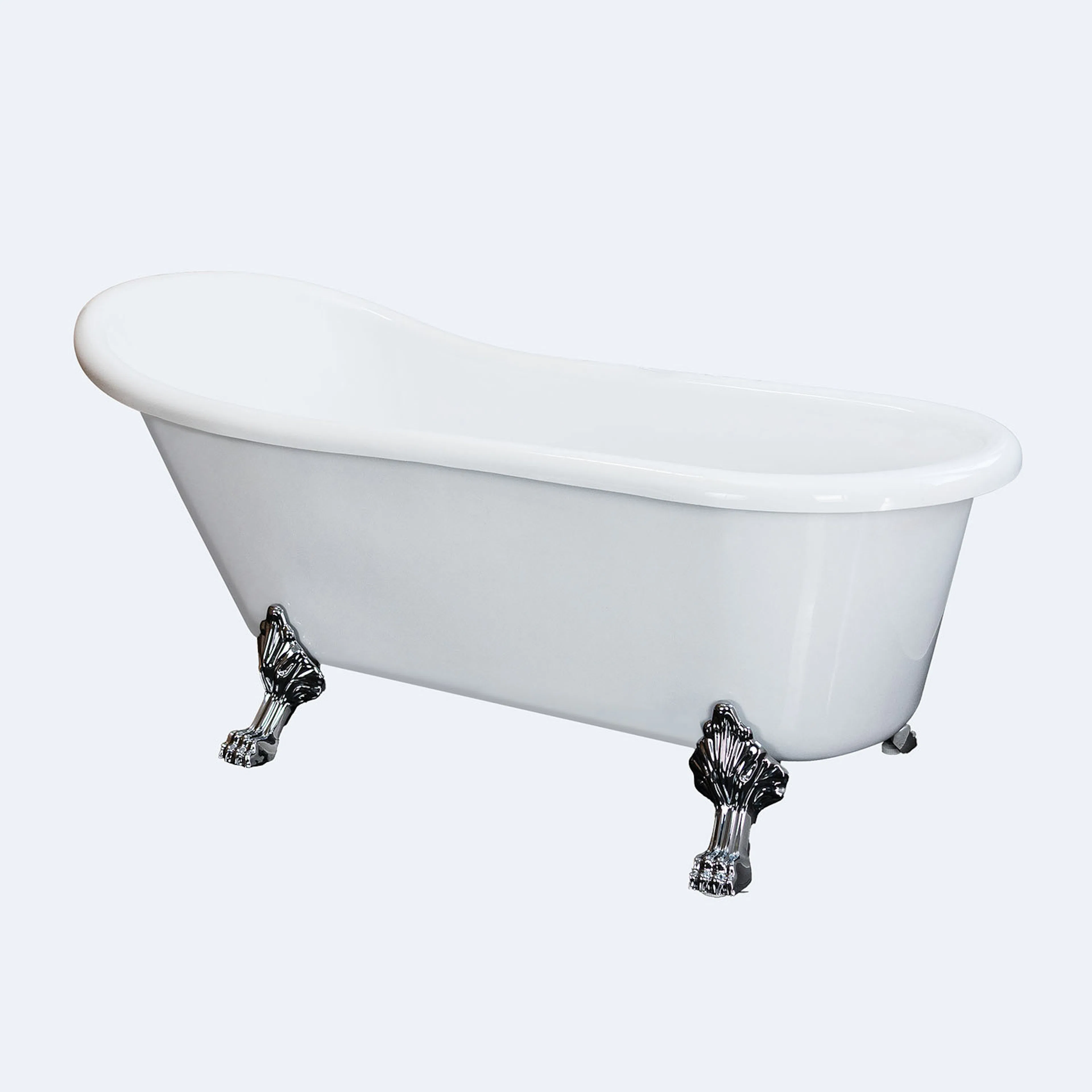 Badkar 170cm Vit Tassar Krom - The Classic Vit, Krom