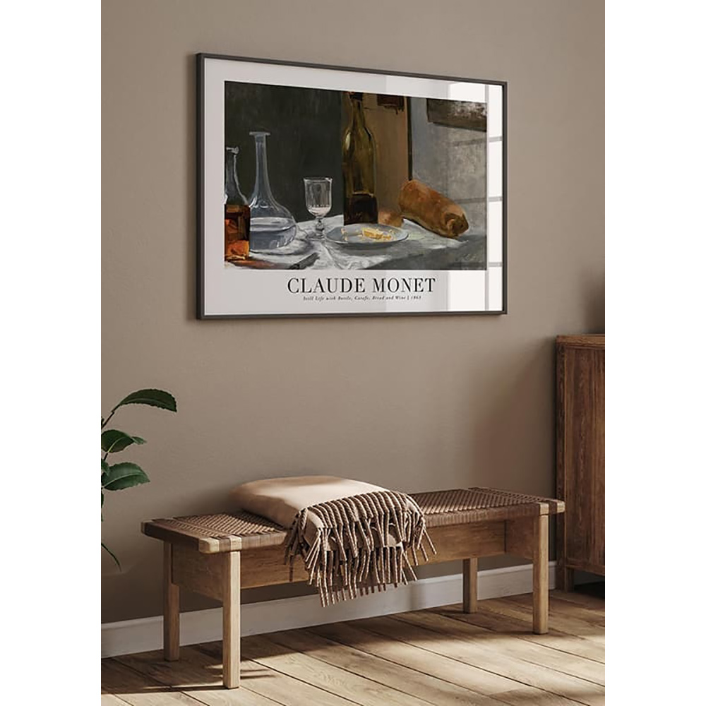 Poster Gallerix Still Life With Bottle And Wine 1863 By Claude Monet