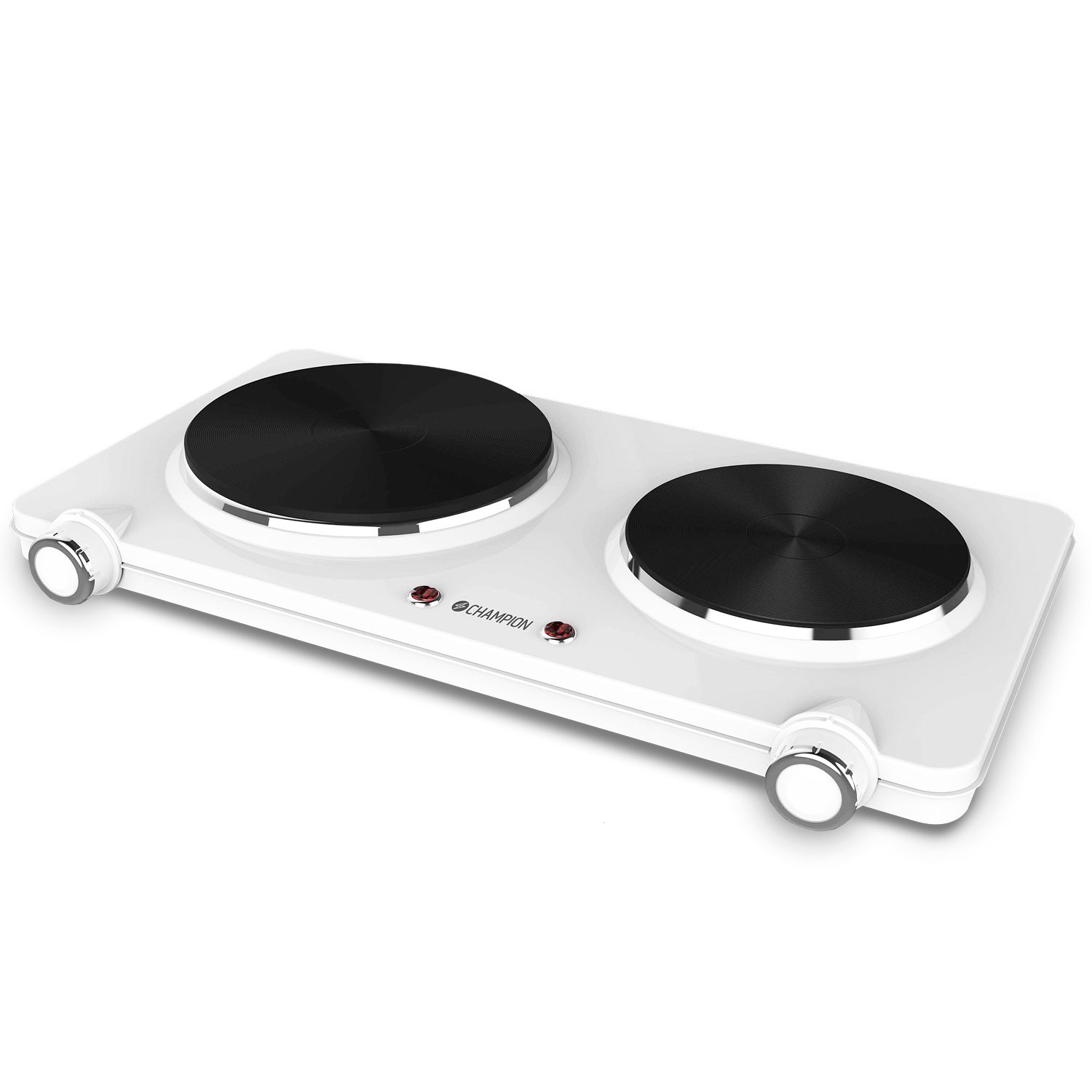 Kokplatta Champion Dubbel 180mm + 150mm 2250W KP210 Vit