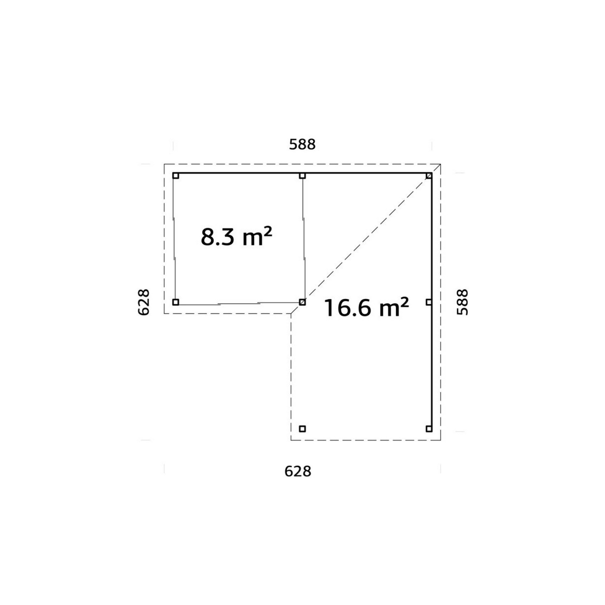 Uterum Palmako Lenna 24,9 m2 Set 411 Slide