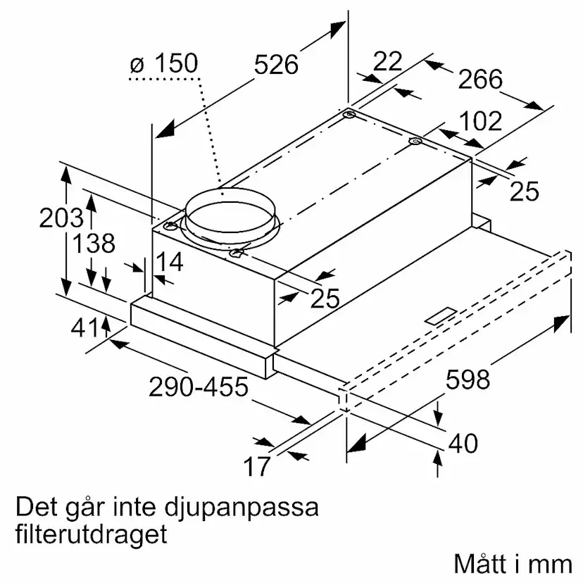 Underbyggnadsfläkt Siemens LI64MC521 iQ100 60 cm