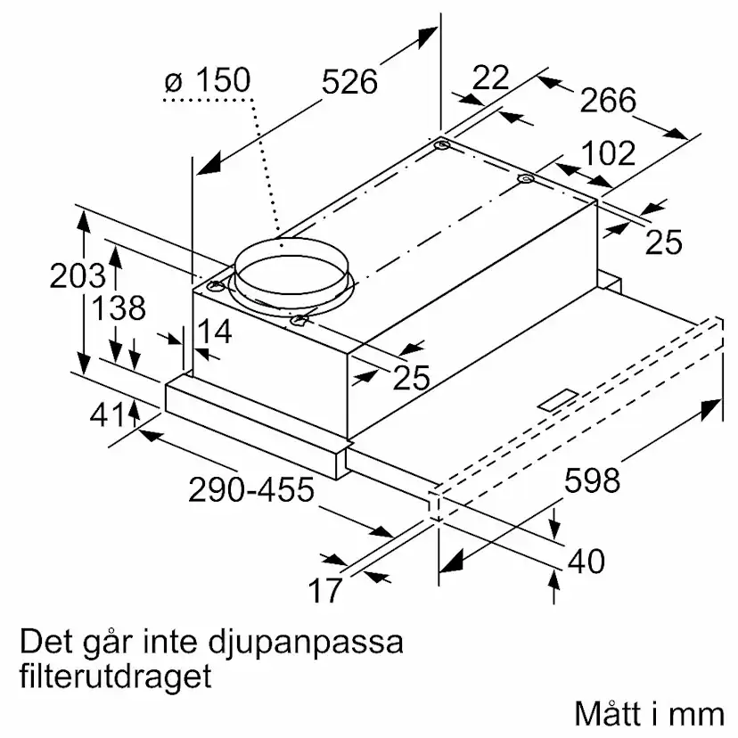 Underbyggnadsfläkt Siemens LI64MC521 iQ100 60 cm