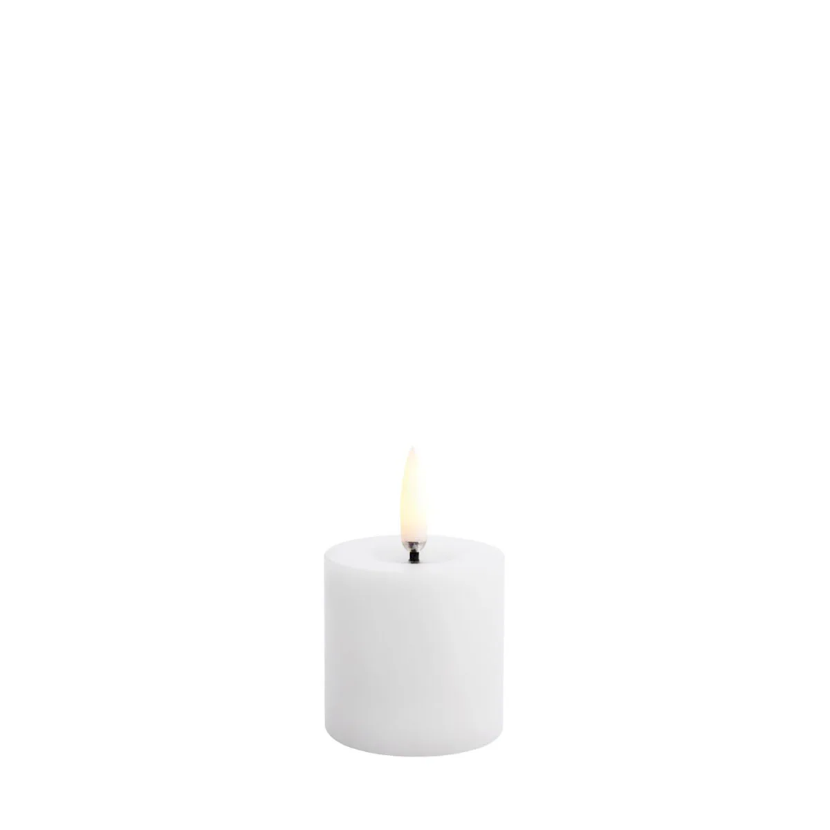 UYUNI LED Blockljus Melted Vit 5x4,5 cm Färg: Nordic White, Höjd: 45 mm