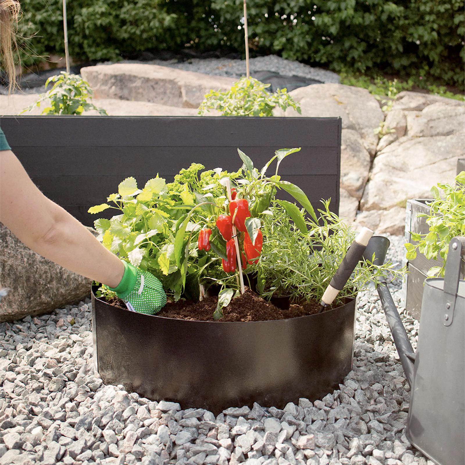 Odla i pallkrage inspiration rund pallkrage