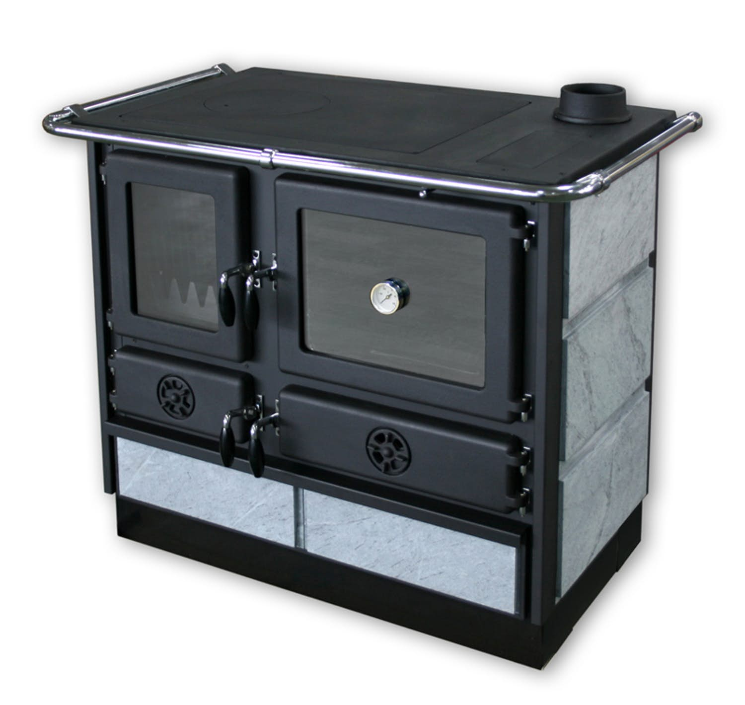 Modern vedspis lantlig stil