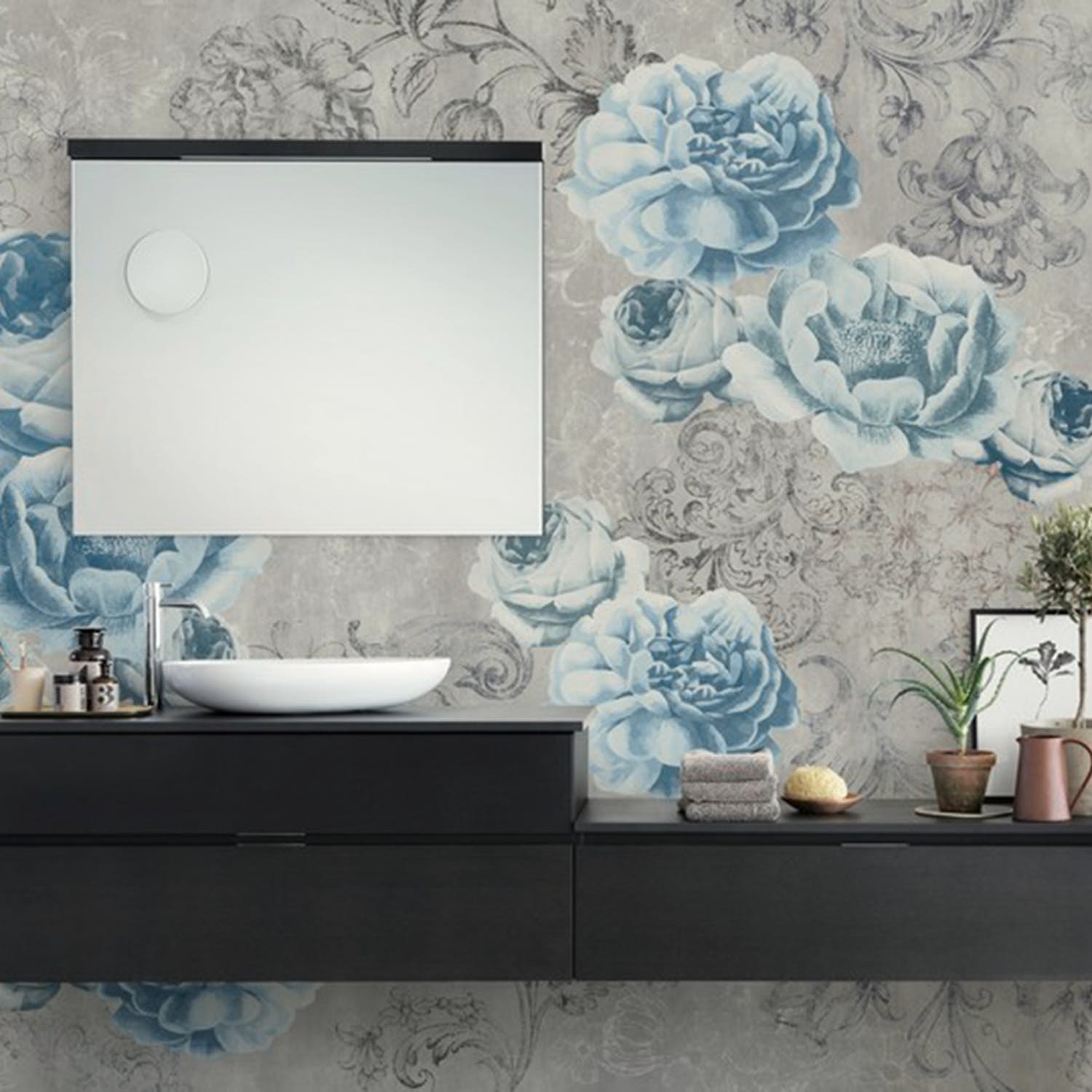 Aquarelle Flower Fusion Blue