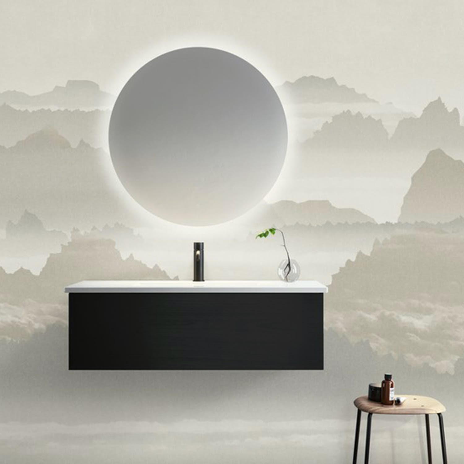 Aquarelle Misty Mountain Blue