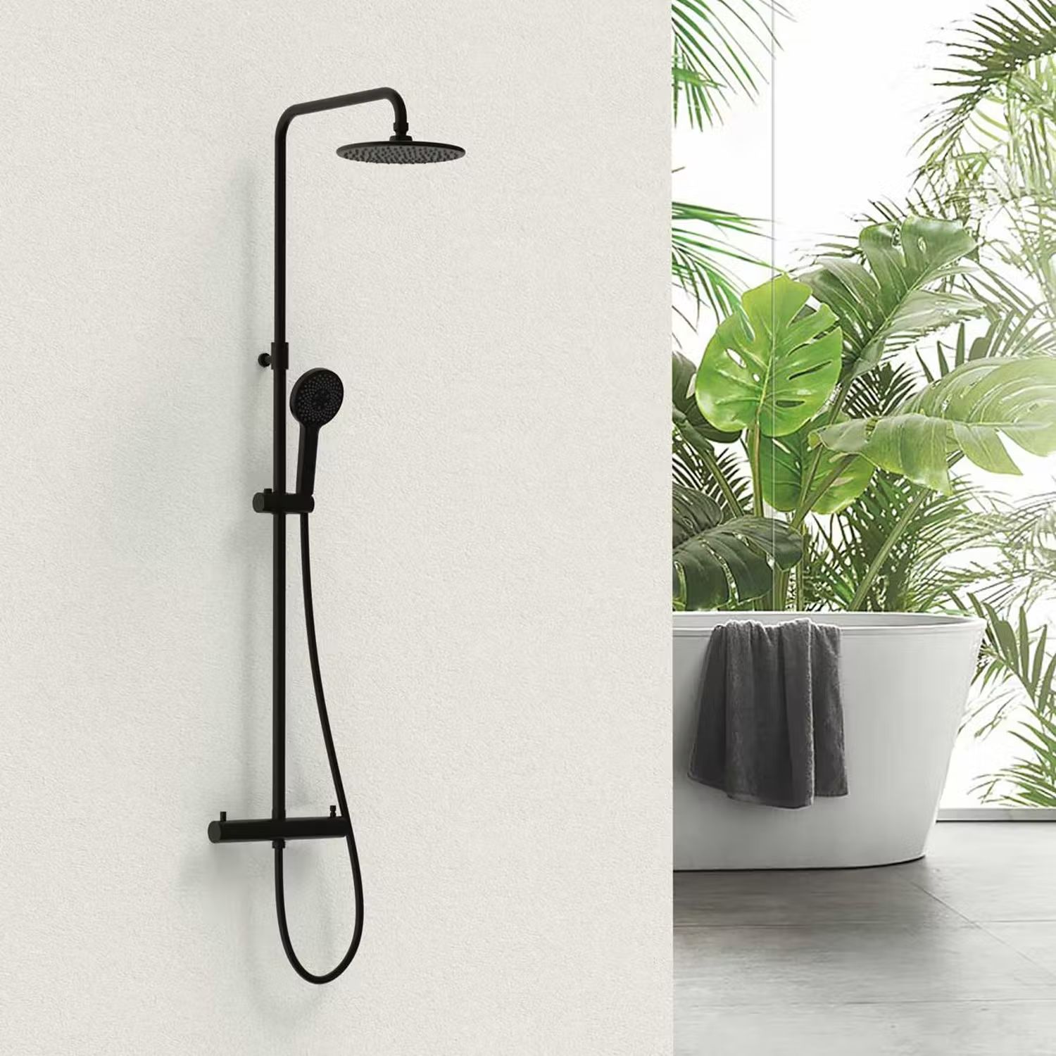 Badrumsinspiration - Takduschset Arrow Hönö Black Edition 160 cc 3062