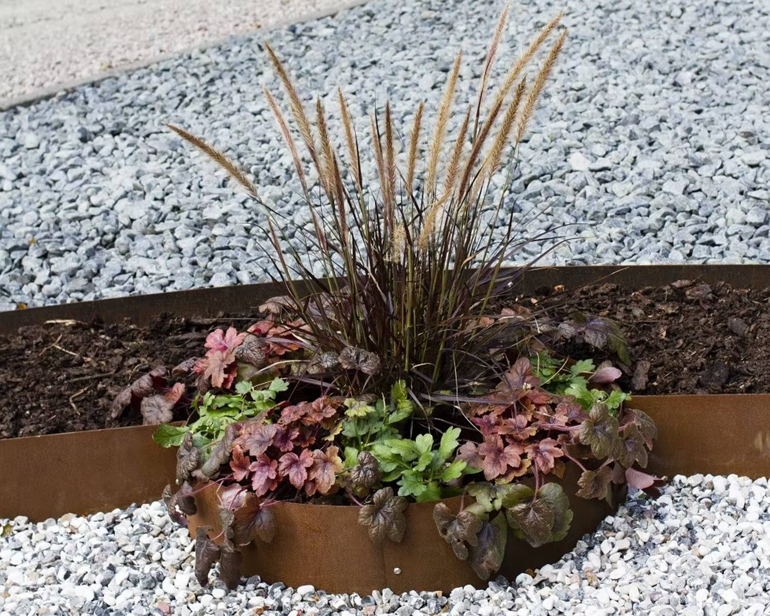 Runda rabatter - Planteringskant Flexigarden Corten
