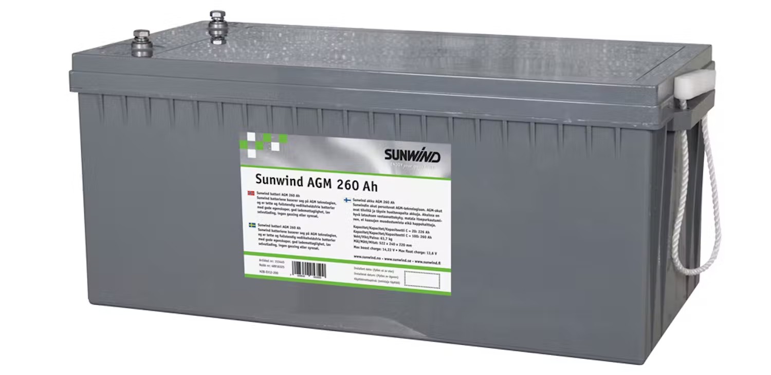 Vad kostar ett vindkraftverk - AGM-batteri Sundwind