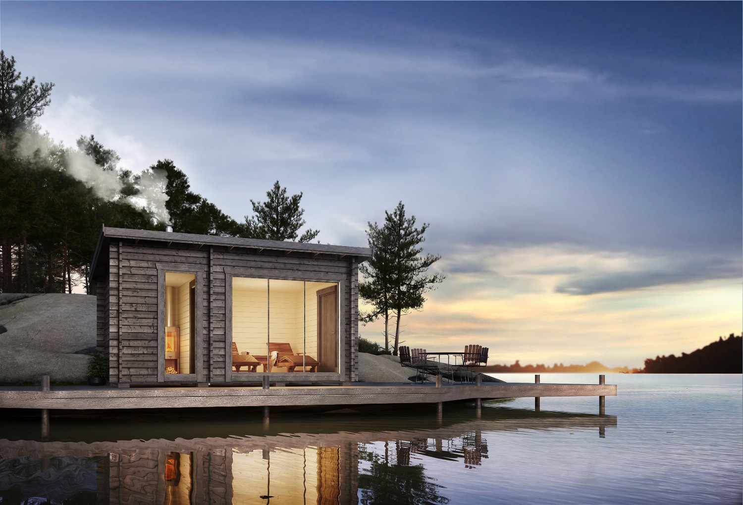 Bastustuga med relax - Bastustuga Gellas Funkis 15 kvm