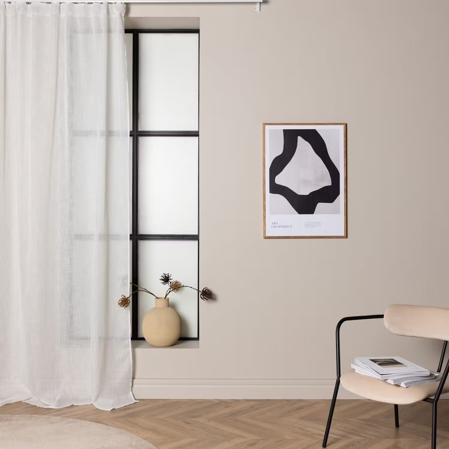 Dela av vardagsrum till sovrum - Gardinlängd