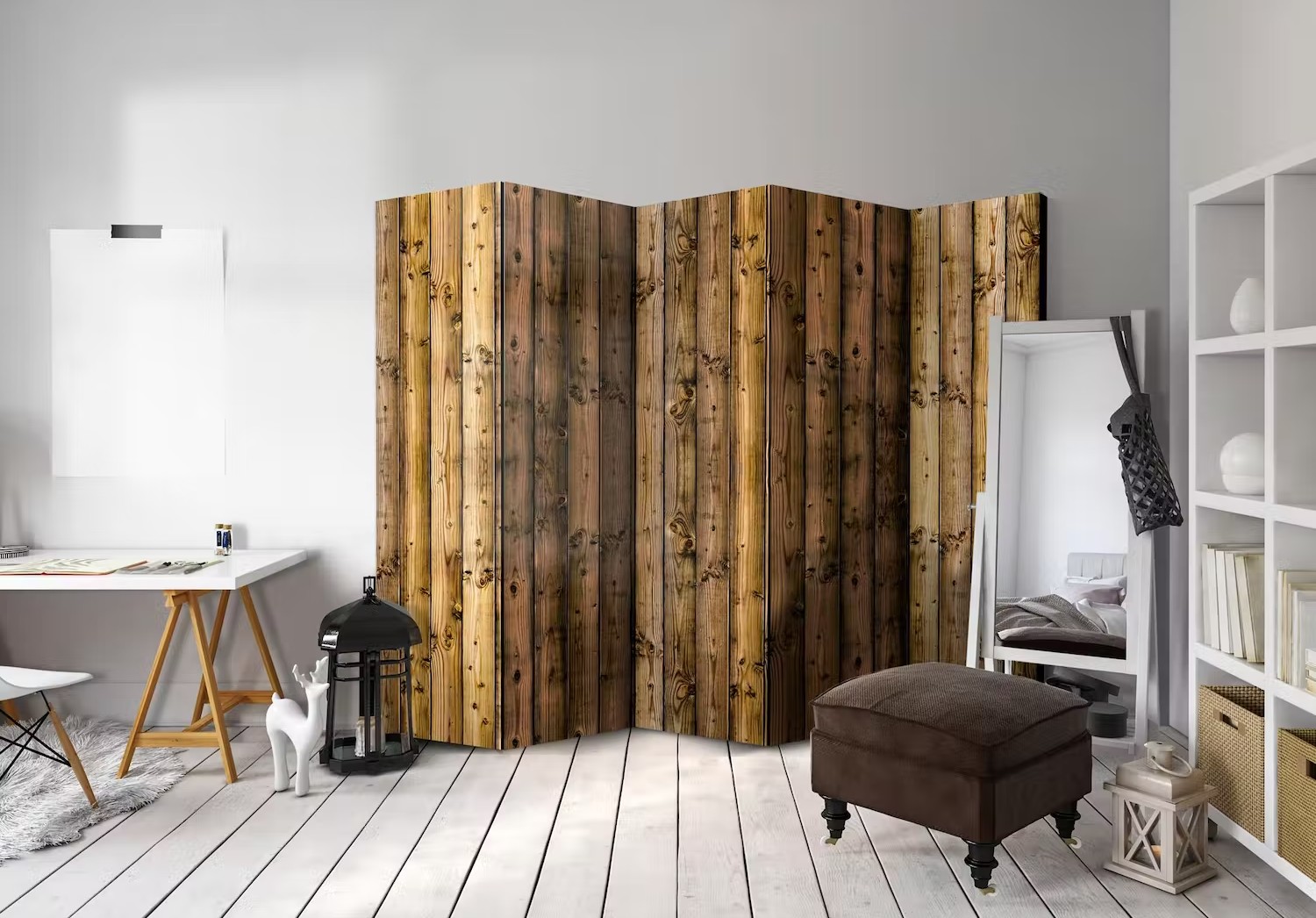 Dela av vardagsrum till sovrum - Skärmvägg