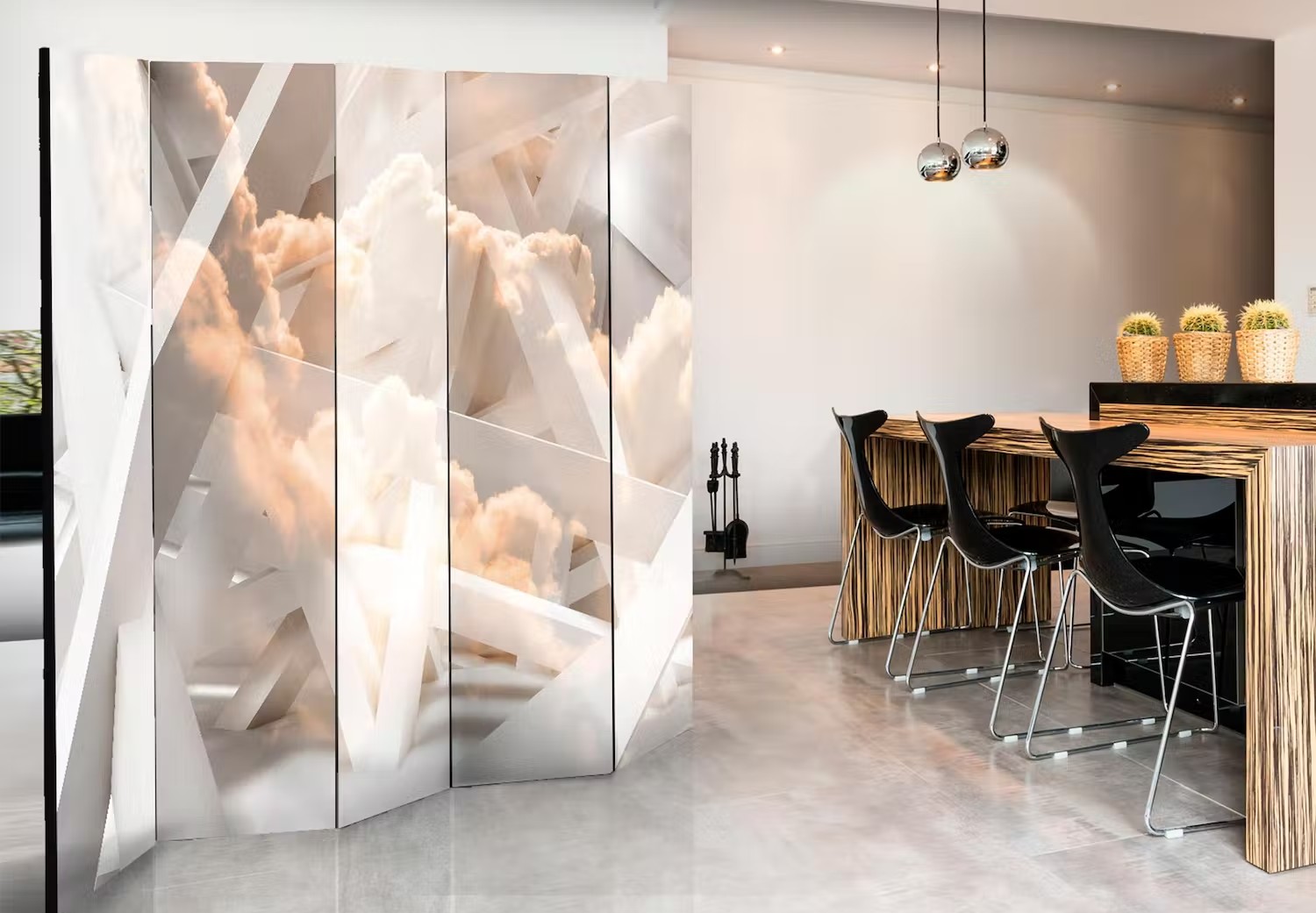 Dela av vardagsrum till sovrum - Skärmvägg