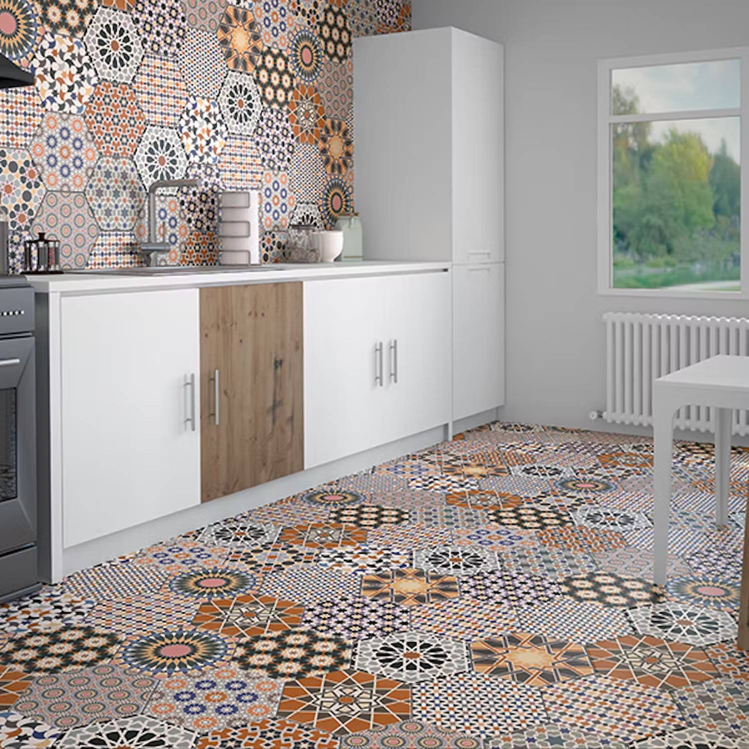 Kakel kök inspiration - Hexagon kakel kök