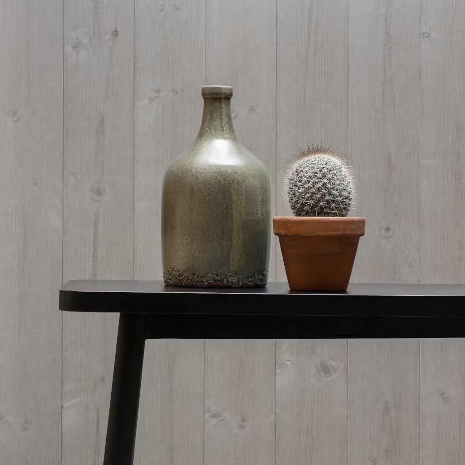 Träpanel sovrum - Baseco laserad stengrå