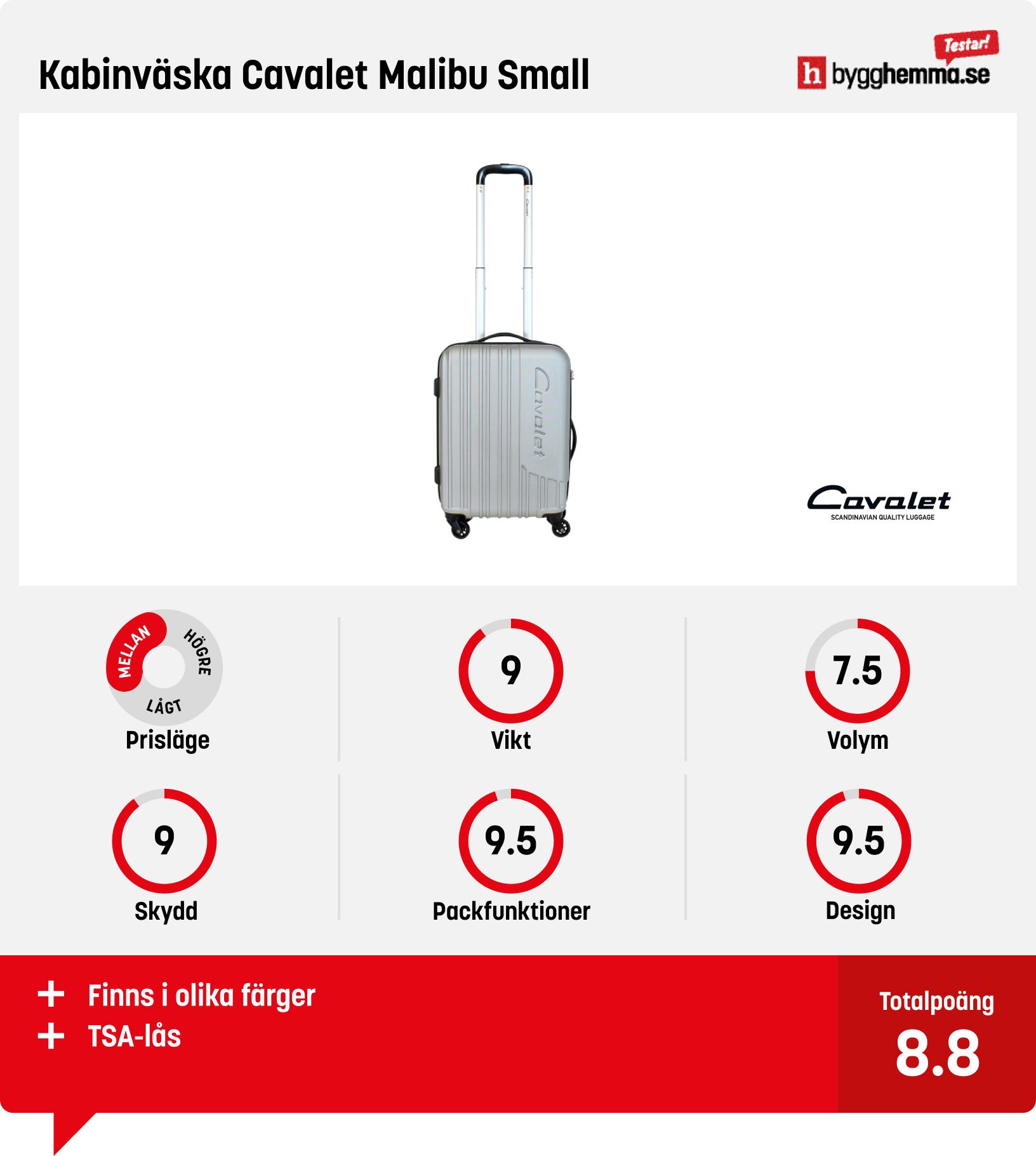 Kabinväska bäst i test - Kabinväska Cavalet Malibu Small