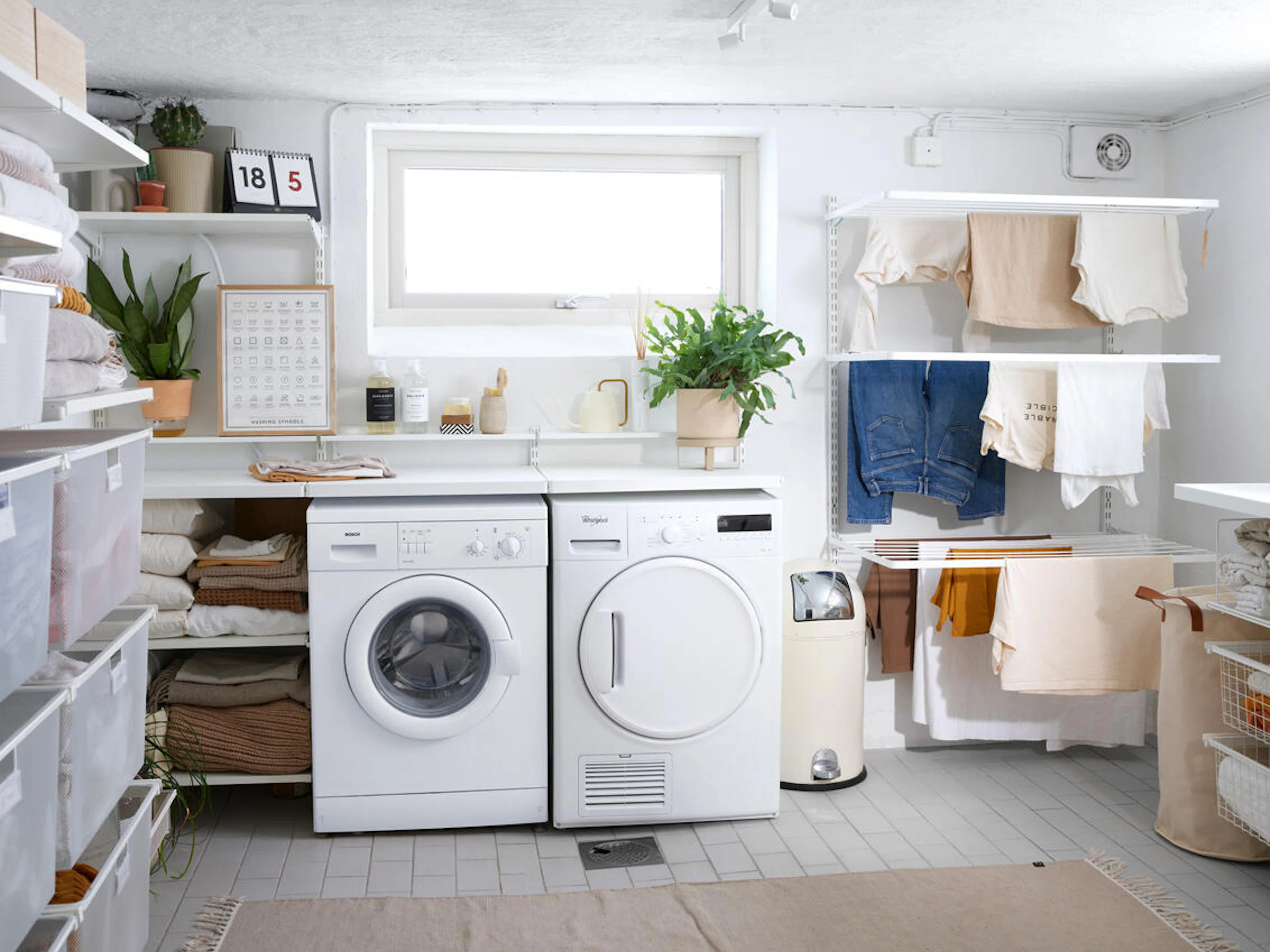 Elfa tvättstuga – 3 tips för att optimera förvaring och frigöra yta i tvättstugan