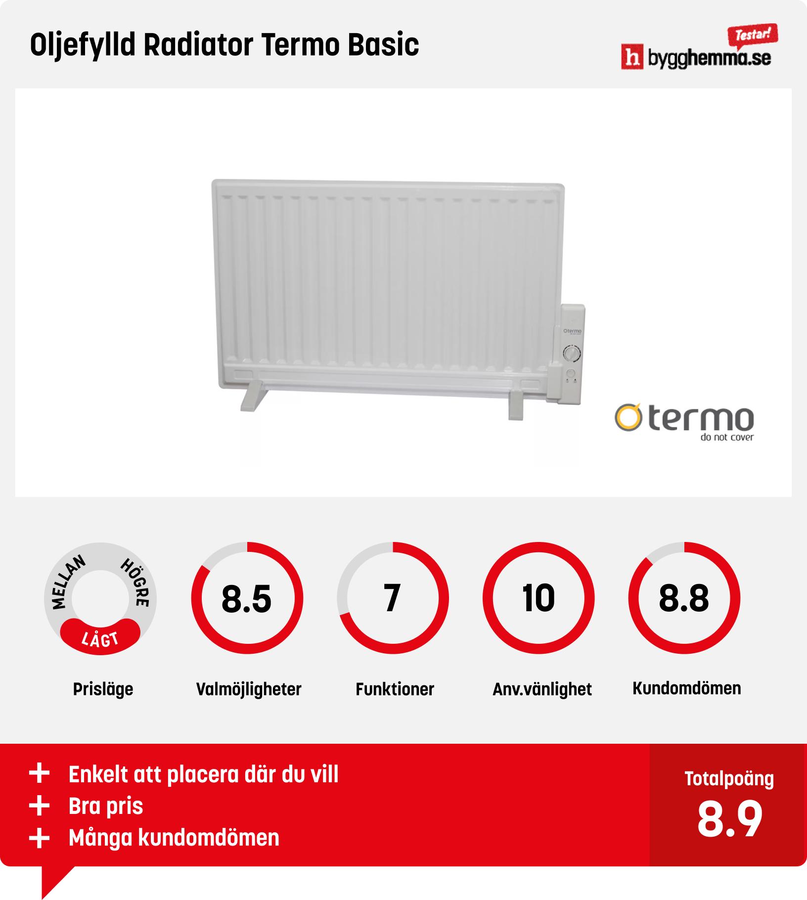 Oljefyllda element test