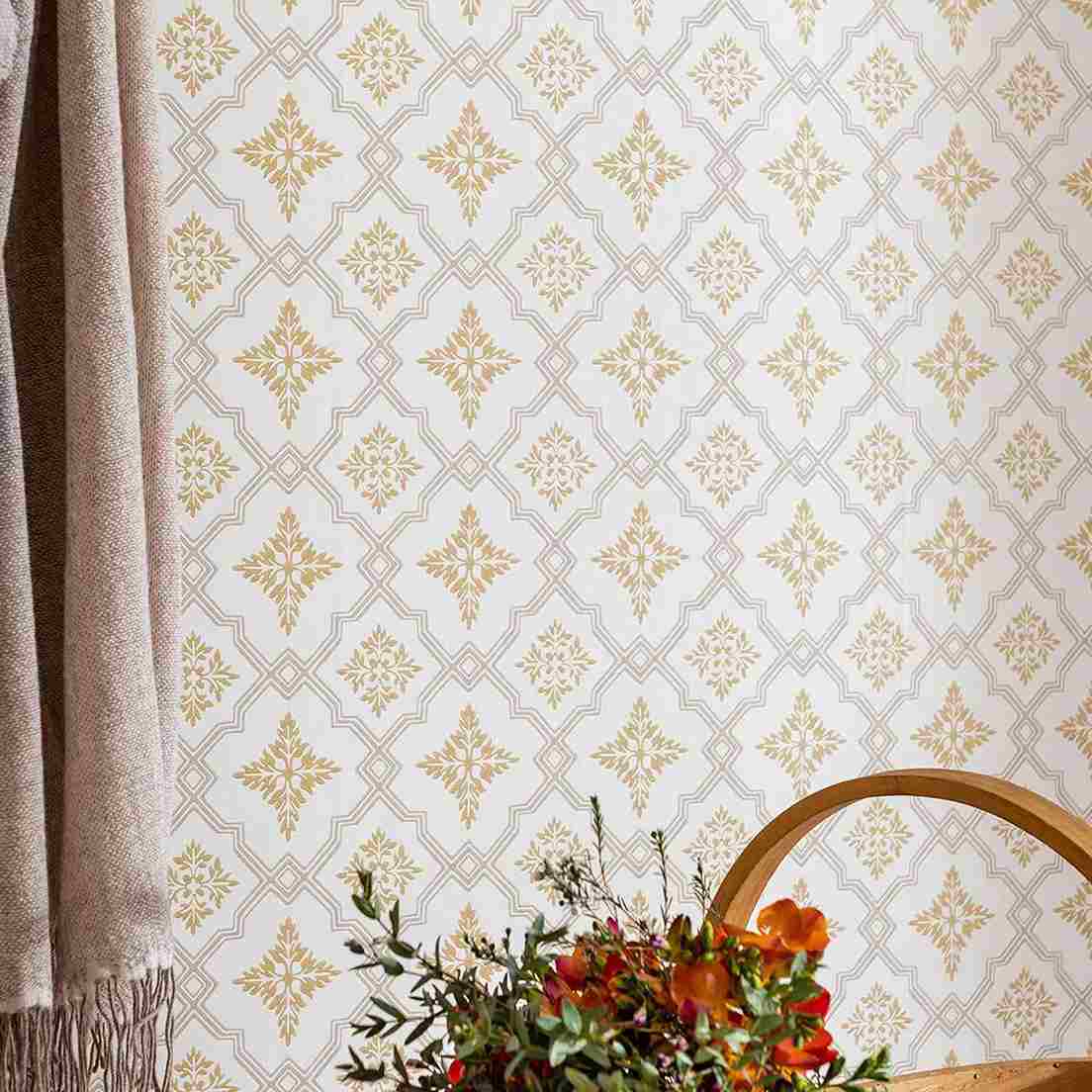 Tapeter kök lantligt - tapet-duro-gammalsvenska-borsjo-beige-691-01