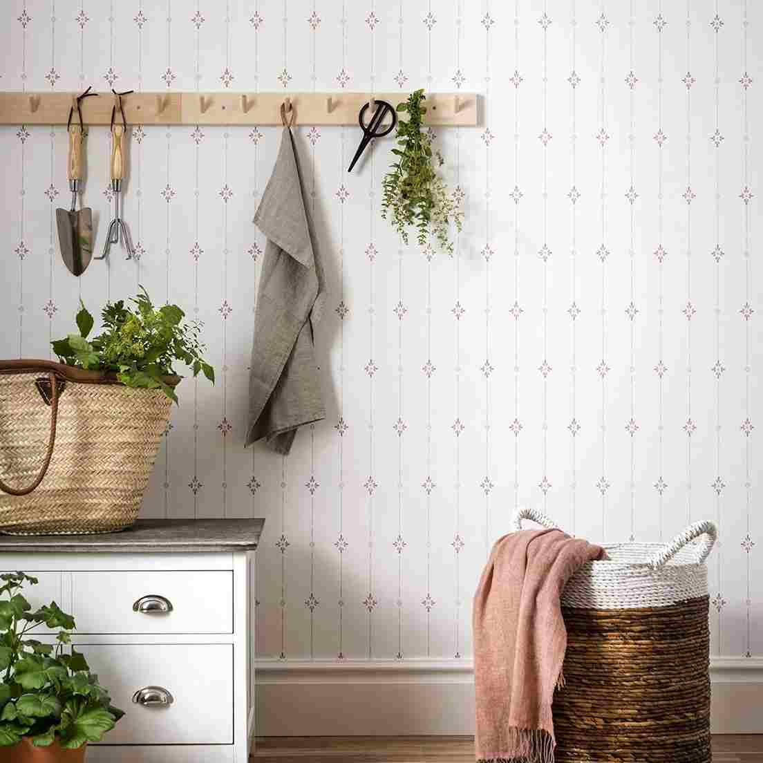 Tapet kök lantligt - tapet-duro-1900-britta-rod-396-01