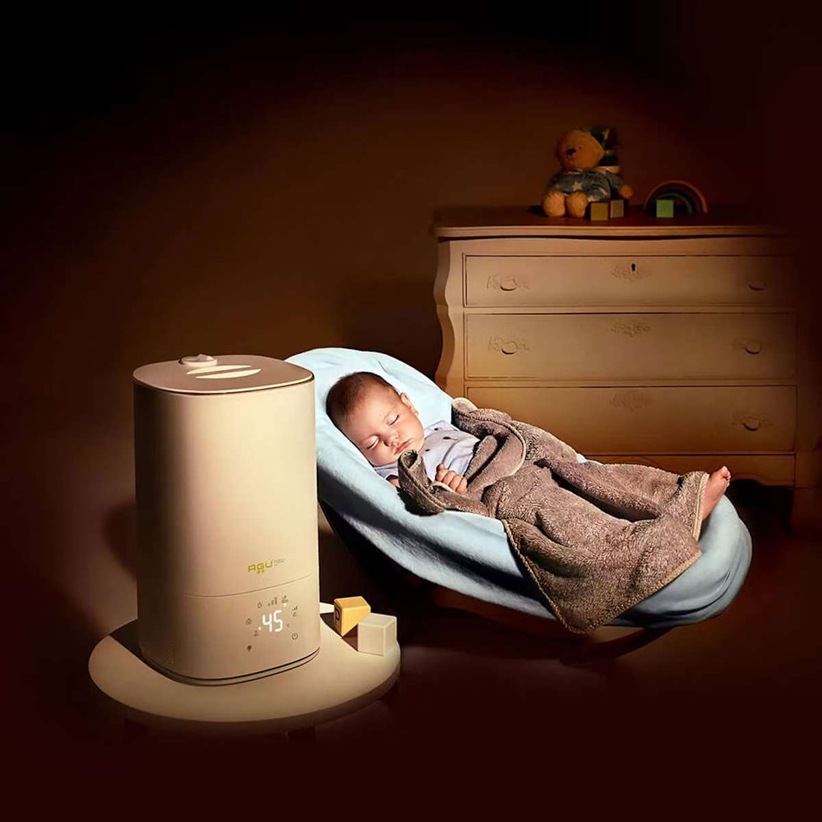 Luftfutkare sovrum - luftfuktare-agu-misty